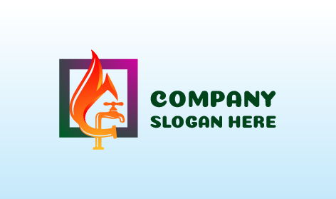 Logotipo De Plomería Contra Incendios Con Calefacción