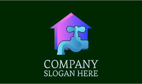 Logotipo De Fontanería Para Grifos De Casa