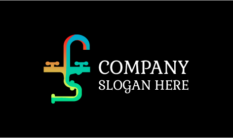 Logotipo De Plomería En Tono Rojo