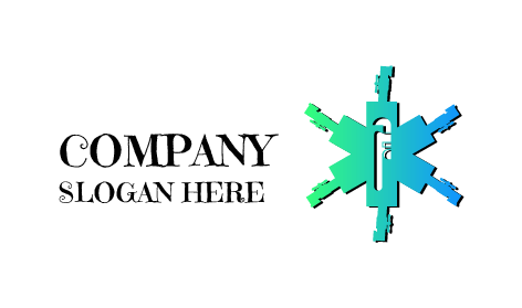 Logotipo De Plomería Con Forma De Flor De Llave