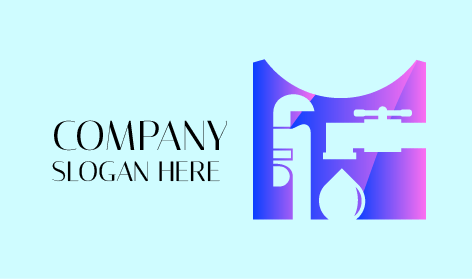 Logotipo De Plomería De Tubería De Llave