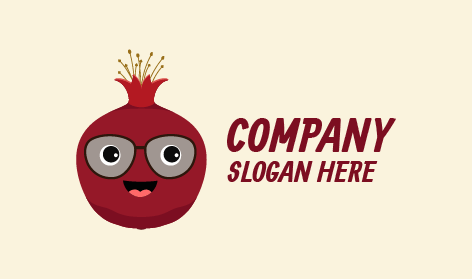 Funny Glasses Pomegranate Logo