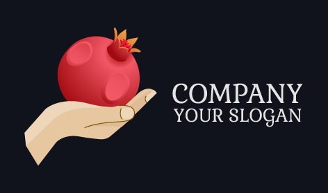 Hand Holding Pomegranate Logo
