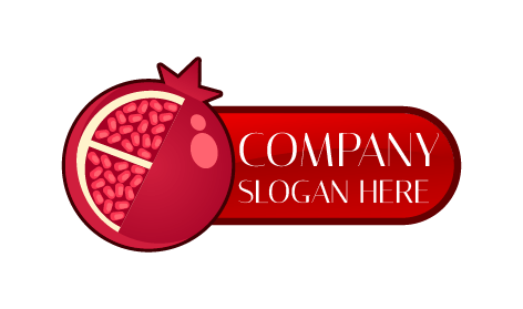 High Nutrition Pomegranate Fruit Logo