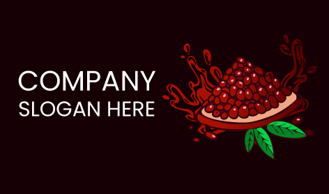 Juicy Red Pomegranate Logo