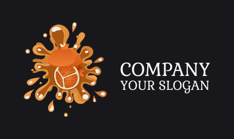 Orange Pomegranate Splash Logo