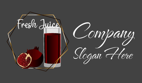 Pomegranate Juice Glass Logo