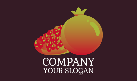 Radiant Orange Pomegranate Logo