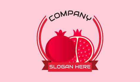 Red Pomegranate Seeds Logo