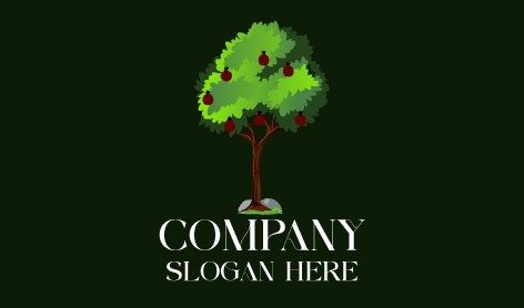 Red Pomegranate Tree Logo