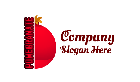 Red Pomegranate Wordmark Logo