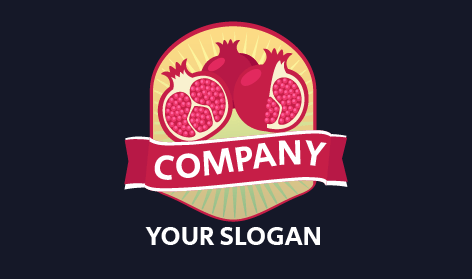 Round Exotic Pomegranate Logo