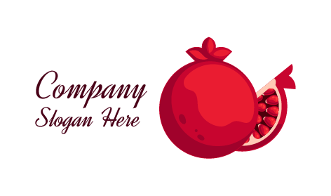 Scrumptious Pomegranate Slice Logo