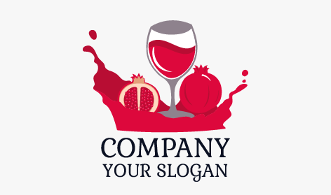Vibrant Splash Pomegranate Logo