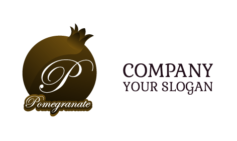 White Pomegranate Lettermark Logo
