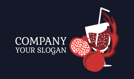 Wine Red Pomegranate Logo