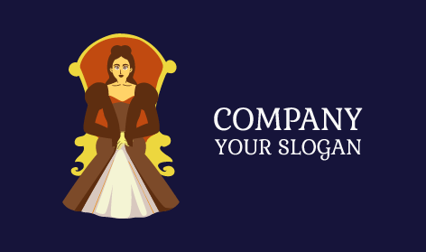 Logotipo De La Reina Sentada Con Gracia