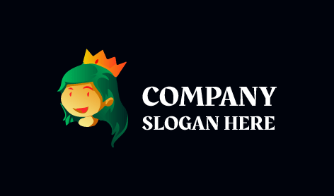 Logotipo De La Reina De Expresión Sonriente