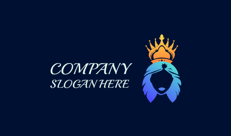 Logotipo De Reina Con Tiara Majestuosa