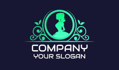 Logotipo De Reina Floral Menta