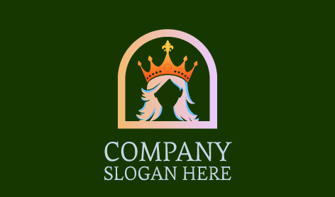 Logotipo De La Reina Del Reflejo En El Espejo