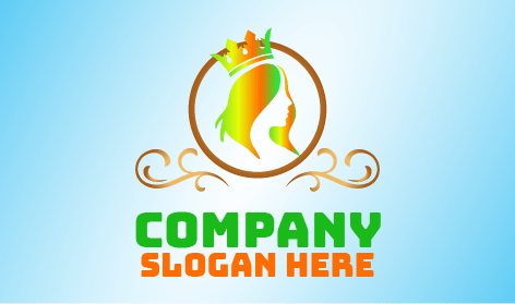 Logotipo De La Reina En Tonos Naranjas