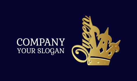 Logotipo Premium De Reina Dorada