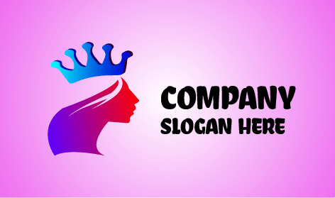 Logotipo De La Reina Del Cabello Morado