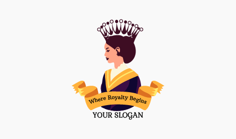 Logotipo Vintage De La Reina Diosa