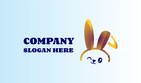 Logotipo De Conejo De Ojos Parpadeantes