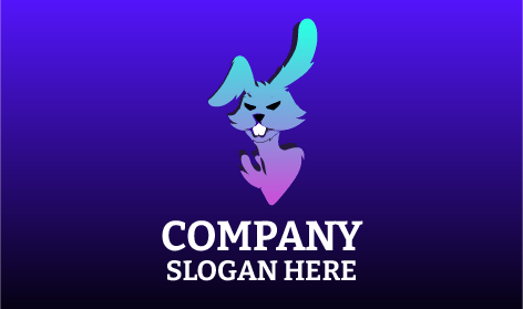 Logotipo De Conejo Azul