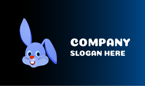 Logotipo De Conejo Con Nariz De Botón