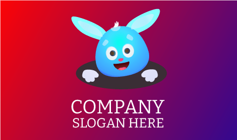 Delicioso Logotipo De Conejo Azul