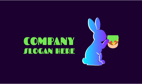 Logotipo De Conejo Devorador De Comida Rápida