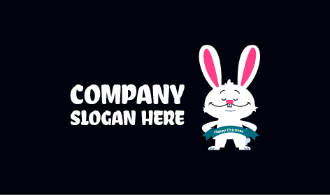 Logotipo De Conejo Con Temática Festiva