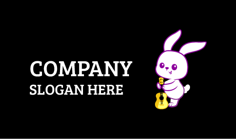 Logo De Conejo Tocando La Guitarra