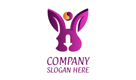 Logotipo De Cabeza De Conejo Premium