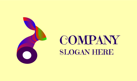 Logotipo De Silueta De Conejo En Degradado