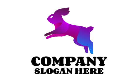 Logotipo De Competición De Carreras De Conejos