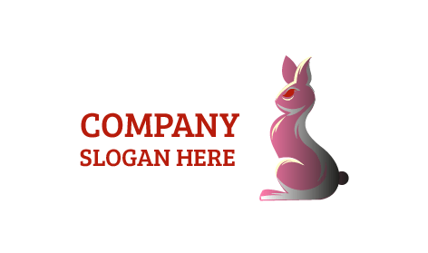 Logotipo Del Conejo De Ojos Rojos