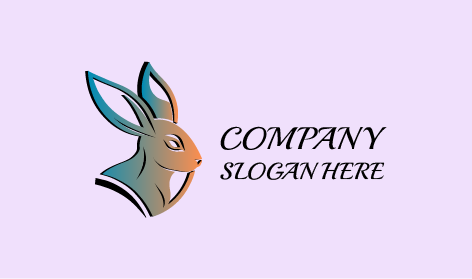 Logotipo De Conejo De Colores Brillantes