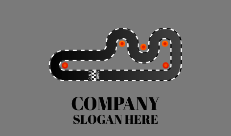 Black Race Track Logo