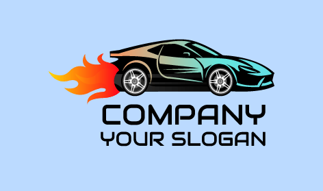 Blazing Car Race Logo