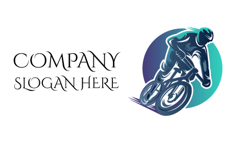Blue Cycle Race Logo