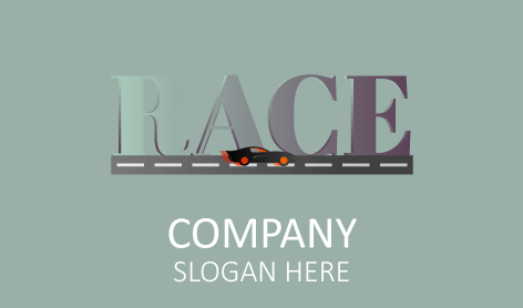 Gray Race Wordmark Logo