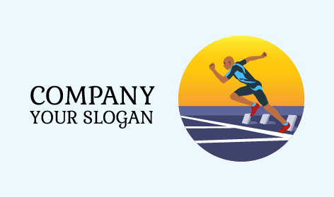 Running Athlete Race Logo