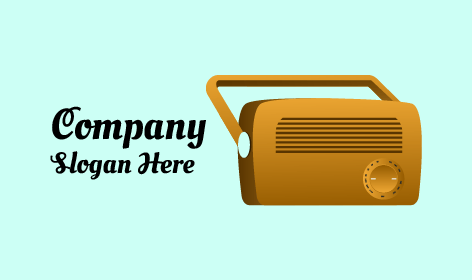 Logotipo De Radio Portátil Marrón