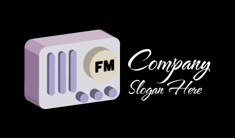 Logotipo De Radio De Dial Clásico