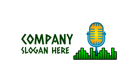 Logótipo Do Rádio Equalizador De Áudio Verde