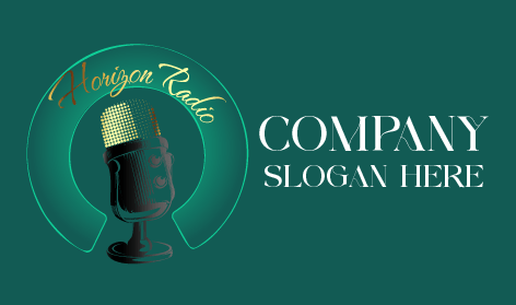 Logotipo Del Micrófono De Horizon Radio